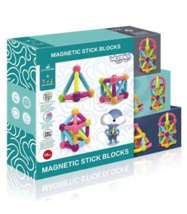 WOOPIE магнитные конструкторские обучающие блоки, большие и толстые, 38 шт.