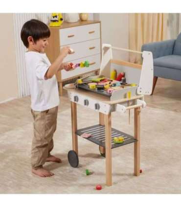 VIGA Большой деревянный гриль для детей + 47 аксессуаров