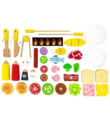 VIGA Большой деревянный гриль для детей + 47 аксессуаров