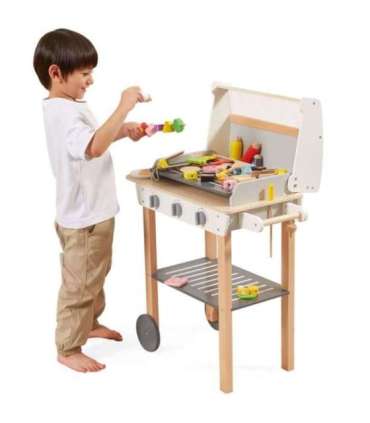 VIGA Большой деревянный гриль для детей + 47 аксессуаров