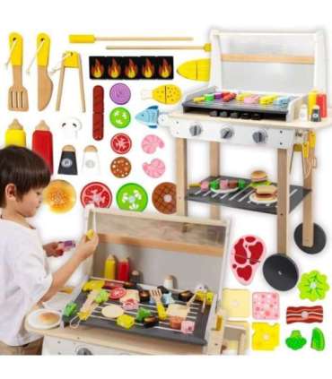 VIGA Большой деревянный гриль для детей + 47 аксессуаров