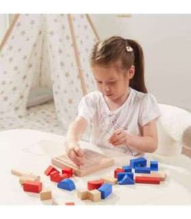 VIGA puidust 3D ehitusklotsid Montessori
