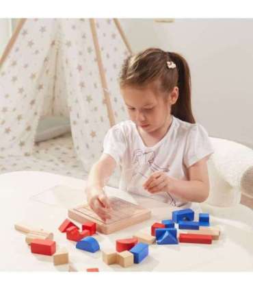 VIGA puidust 3D ehitusklotsid Montessori