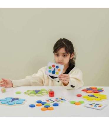 VIGA puidust mäng Sobita värvid Paabulinnu saba Montessori + kaardid