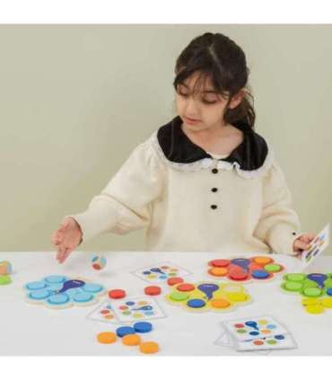 VIGA puidust mäng Sobita värvid Paabulinnu saba Montessori + kaardid