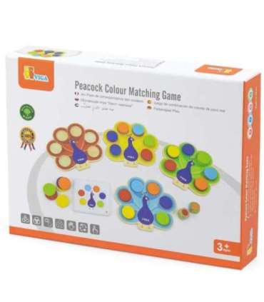 VIGA puidust mäng Sobita värvid Paabulinnu saba Montessori + kaardid