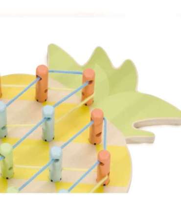 CLASSIC WORLD puidust nöörimiseks mõeldud ananassikujulised tihvtid, 21 tk.