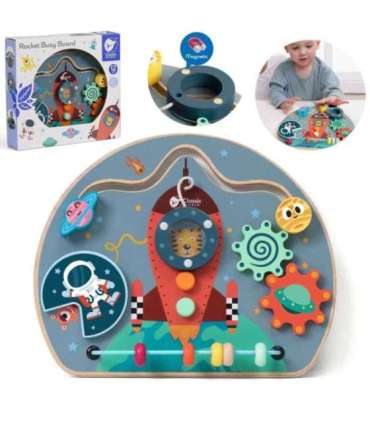 CLASSIC WORLD 6 в 1 Многофункциональная развивающая доска «Ракета»