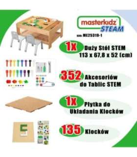 MASTERKIDZ деревянный образовательный стол + аксессуары STEM WALL + 135 блоков
