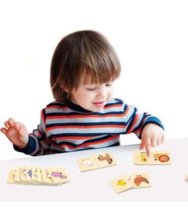 VIGA puidust puslekomplekt - väikesed ja suured loomad