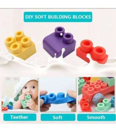 WOOPIE Suured harivad ehitusklotsid lastele, 86 tk - steriliseeritav 120°C juures