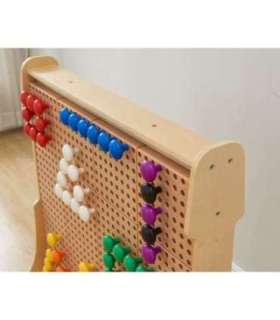 MASTERKIDZ Цветные большие колышки для STEM-доски, 128 шт. - 8 цветов