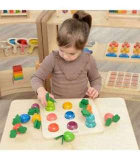 MASTERKIDZ обучающая доска — овощи: изучение чисел и цветов (Монтессори)