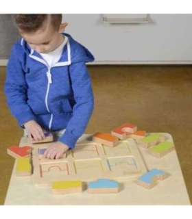 MASTERKIDZ образовательная доска-сортер для сопоставления форм и цветов