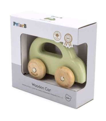 VIGA PolarB деревянная каталка-машинка, зеленая