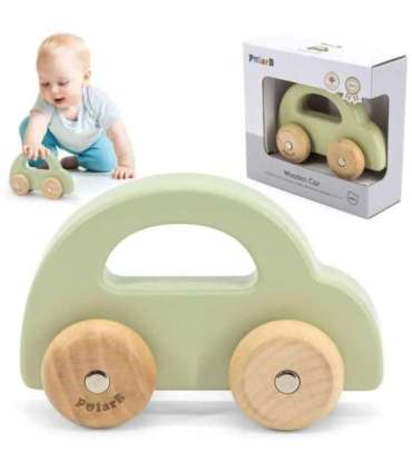VIGA PolarB puidust tõukemänguauto, roheline
