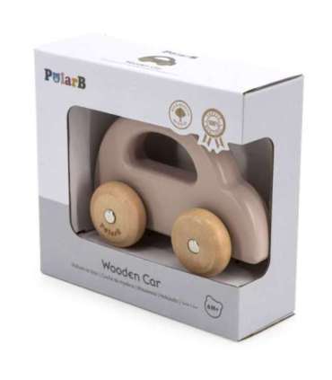 VIGA PolarB puidust lükkatav mänguauto — pruun