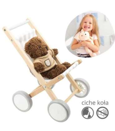 VIGA Деревянная прогулочная коляска для кукол