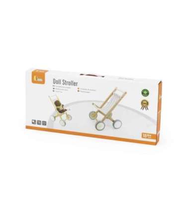 VIGA Деревянная прогулочная коляска для кукол