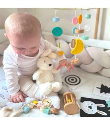 CLASSIC WORLD pastelsed komplekt imikutele - esimesed mänguasjad 0-6 kuu vanustele