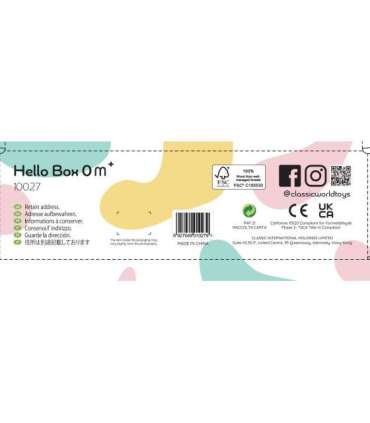 CLASSIC WORLD Пастельный набор для младенцев - коробка «Первые игрушки» от 0-6 месяцев