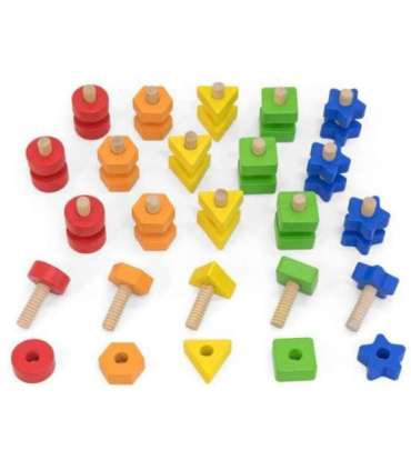 VIGA Гайки и винты — подбери и закрути. Игрушка на ловкость