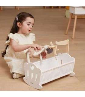 VIGA PolarB Kołyska Drewniana dla Lalek Łóżeczko