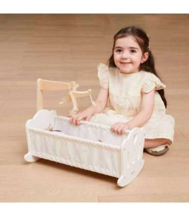 VIGA PolarB Kołyska Drewniana dla Lalek Łóżeczko