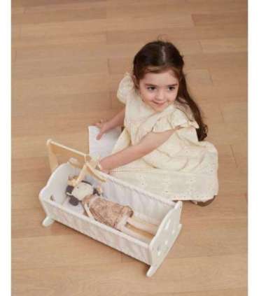 VIGA PolarB Kołyska Drewniana dla Lalek Łóżeczko