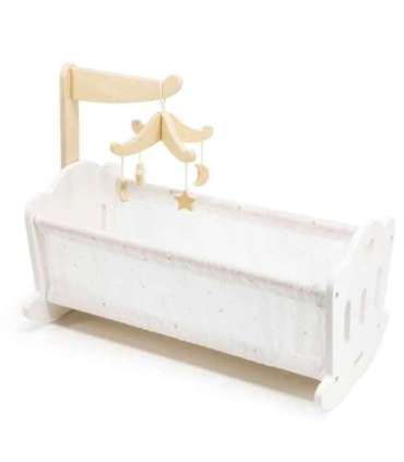 VIGA PolarB Kołyska Drewniana dla Lalek Łóżeczko