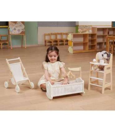 VIGA PolarB Kołyska Drewniana dla Lalek Łóżeczko