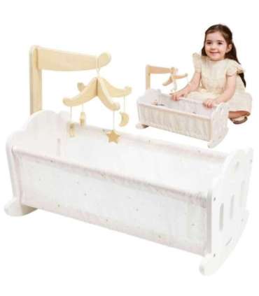 VIGA PolarB Kołyska Drewniana dla Lalek Łóżeczko