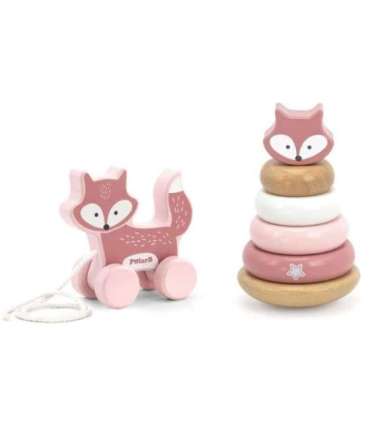 VIGA PolarB komplekt 'Rebane' — puidust püramiid + tiritav rebane