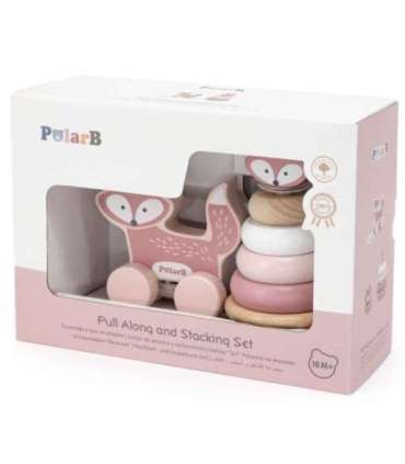 VIGA PolarB komplekt 'Rebane' — puidust püramiid + tiritav rebane