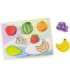 VIGA деревянная Монтессори-пазл 2 в 1 — фигурки фруктов