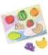 VIGA деревянная Монтессори-пазл 2 в 1 — фигурки фруктов