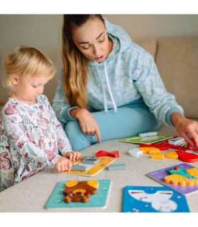 WOOPIE GREEN деревянная головоломка: кубики с животными, Монтессори, FSC