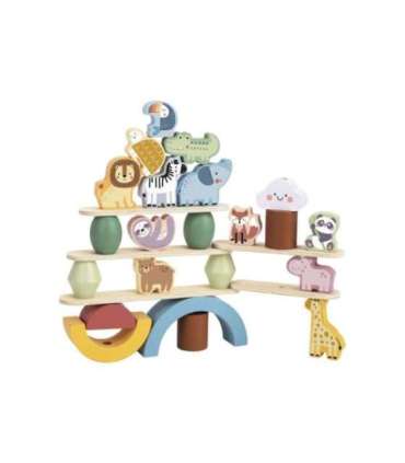 WOOPIE GREEN tasakaalustavad puidust loomad — virnastamispusle, FSC-sertifitseeritud