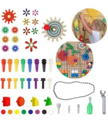 MASTERKIDZ Tarvikukomplekt - segatud tihvtid, kruvid ja tööriistad, 352 tk.