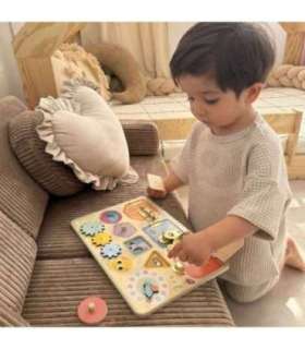 TOOKY TOY tegevustahvel - lukud, hammasrattad, sorteerija, kell