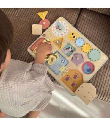 TOOKY TOY tegevustahvel - lukud, hammasrattad, sorteerija, kell
