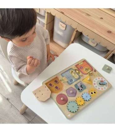 TOOKY TOY tegevustahvel - lukud, hammasrattad, sorteerija, kell