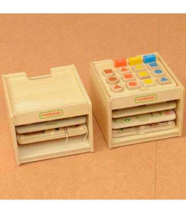 MASTERDKIZ Väike hoiukapp kaasaskantavate õppetahvlite hoiustamiseks (3 tahvlile)