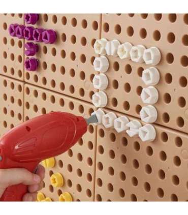 MASTERKIDZ värvilised kruvid, 5 kujuga loovtahvlile (STEM), 512 tk, värvide valik