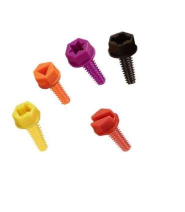 MASTERKIDZ värvilised kruvid, 5 kujuga loovtahvlile (STEM), 512 tk, värvide valik