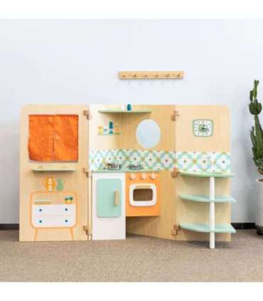 CLASSIC WORLD mitmeotstarbeline kokkupandav maja köögiga XXL