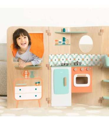 CLASSIC WORLD mitmeotstarbeline kokkupandav maja köögiga XXL