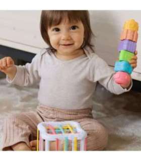 TOOKY TOY XXL коробка Монтессори развивающая 5 в 1 сенсорная (11-12 месяцев)