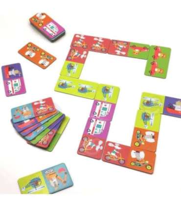 WOOPIE Hariv mäng Transport Loomad Pusle Domino Montessori