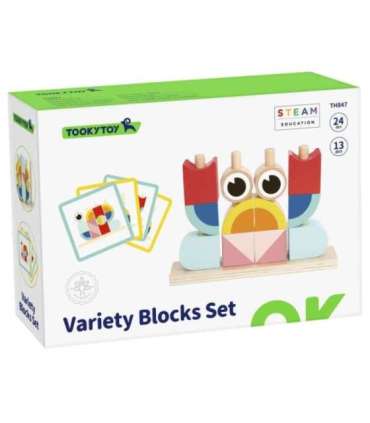 TOOKY TOY Loomingulised puidust 3D-ruumilised klotsid Krabi